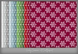Christmas 3 White Snowflake Background