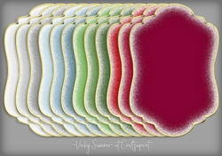 Christmas 3 Gold Edged Frosted Shaped Mat 1