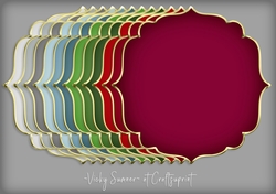 Christmas 3 Gold Edged Shaped Mat 2