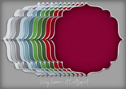 Christmas 3 Silver Edged Shaped Mat 2