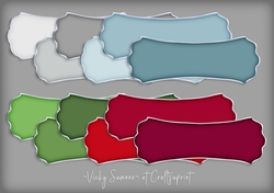 Christmas 3 Silver Edged Shaped Sentiment Tag 1