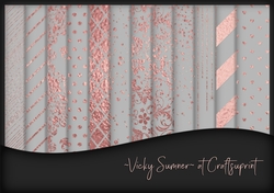 Rose Gold Foil and Grey Background