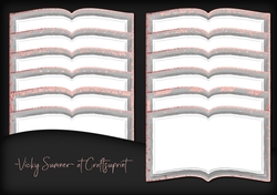 Rose Gold and Grey Open Book