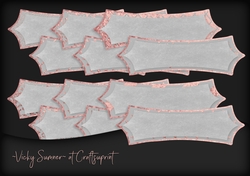 Rose Gold and Grey Pointed Sentiment Tag