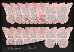 Rose Gold Foil and Grey Butterfly