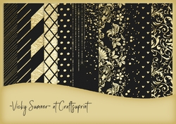 Gold Foil and Black Background