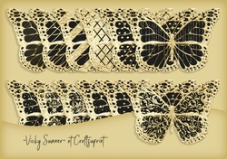 Gold Foil and Black Butterfly