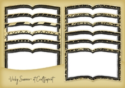 Gold Foil and Black Open Book