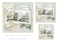 Winter Owl Scene Toppers