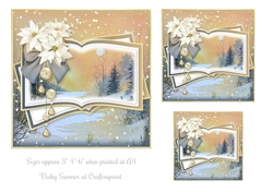 Winter Sunset Scene Toppers