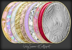 Texture 2 Gold Edged Oval Mat