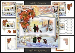 Frosty Autumn Walk Winter Scene Mini Kit