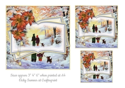 Frosty Autumn Walk Winter Scene Toppers