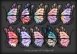 Pastel Watercolour Docked Butterfly