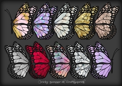 Textured 2 Docked Butterfly