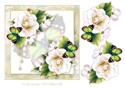Opulent Green Butterfly Card Front