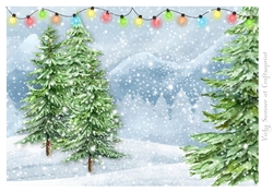 Fetching the Tree with Lights Background