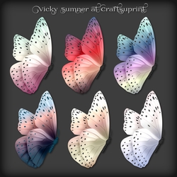 Soft Gradient Butterflies
