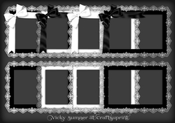 Monochrome Lace Frame with Bow