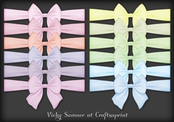 Abstract Pastel Colour Match Bow Wrap
