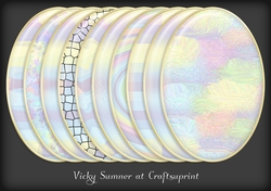 Abstract Pastel Oval Mat