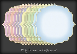 Abstract Pastel Colour Match Faded Mat 2
