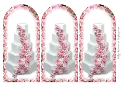 Opulent Simply Wedding Cake Trifold Panels