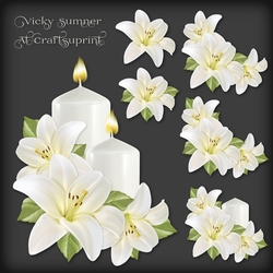 Lillies and Candles Decoupage 1