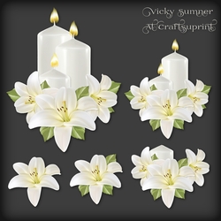 Lillies and Candles Decoupage 2
