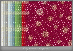 Christmas 3 Gold Dot and Snowflake