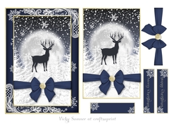 Midnight Christmas Stag 5x7