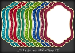 Christmas 2 Glitter Double Layer Mat 1
