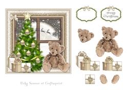 Christmas Eve Teddy Window 2