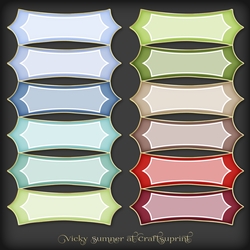 Christmas 4 Colour Match Pointed Tag