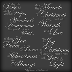 Christmas Sentiment Silver