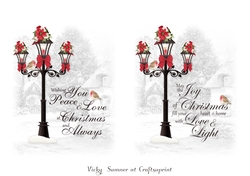 Christmas Lampost and Sentiment Toppers 2