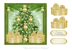 Green Christmas Quick Card