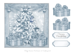 Icy Blue Christmas Quick Card