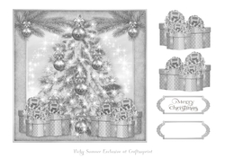 Silver Christmas Quick Card