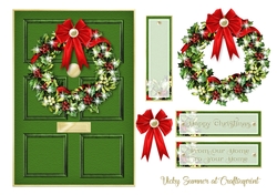 Green Door and Wreath