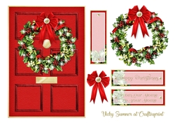 Red Door and Wreath