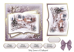 A Winter Wonderland Country Walk Open Book 6x6 inch Quick Card