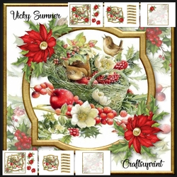 Vintage Winter Fruit Basket Mini Kit