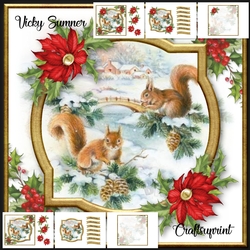 Vintage Squirrels Mini Kit