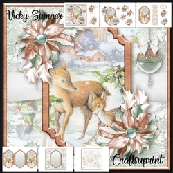 Winter Splendor Doe and Fawn