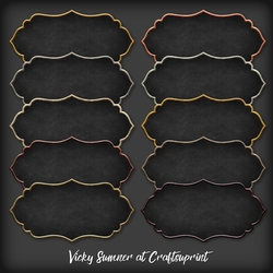 Metal Edged Chalk Board Effect Tag