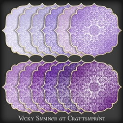 Purple Hues Damask Mat 2