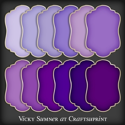 Purple Hues Shaped Mat 1