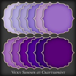 Purple Hues Shaped Mat 2
