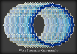Blue Hues Fancy Frame PNG